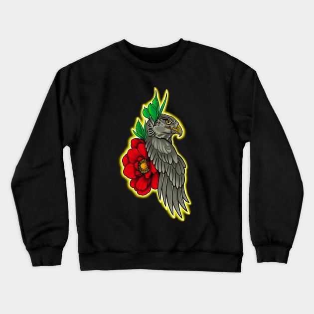 Eagle Crewneck Sweatshirt by Inkoholic